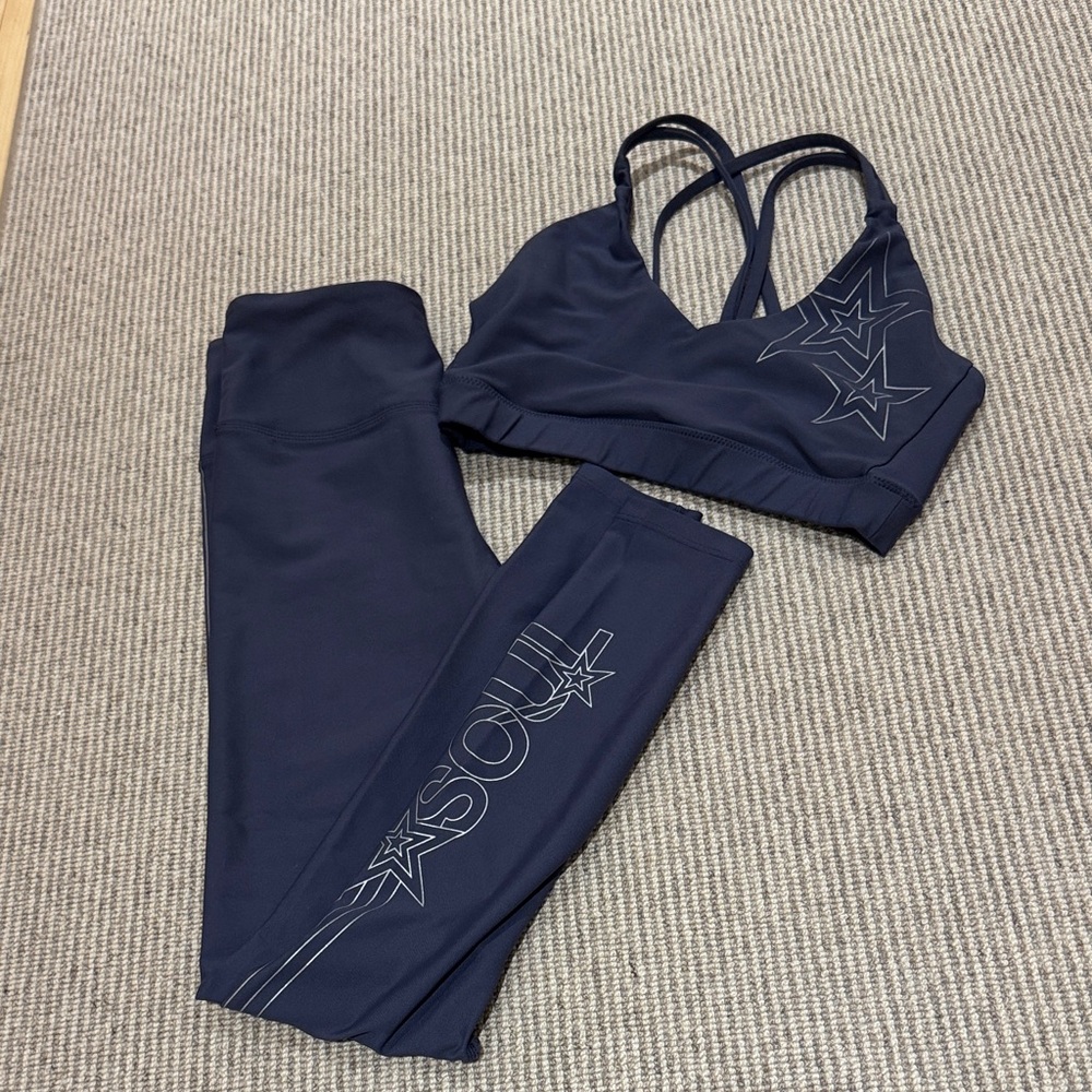 Soul Cycle Purple/Navy Activewear Set